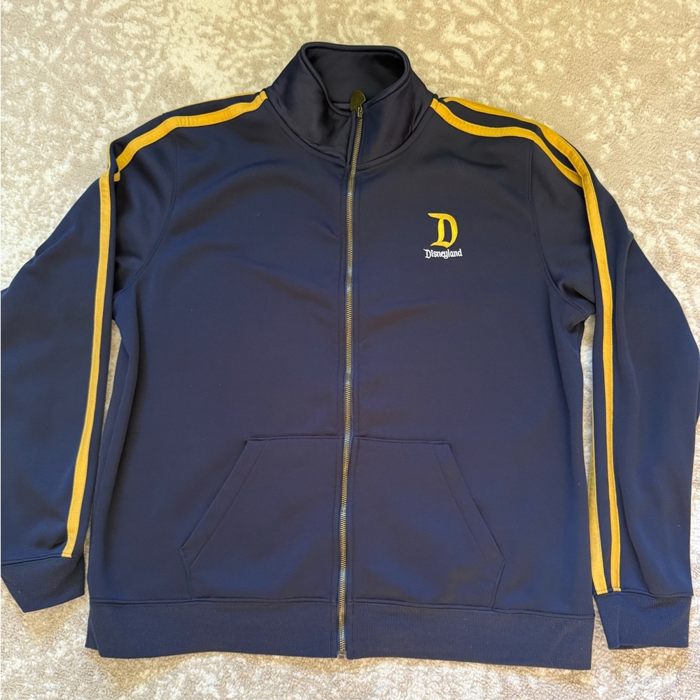 Disney Parks Navy and Yellow Men's full zip track jacket XL